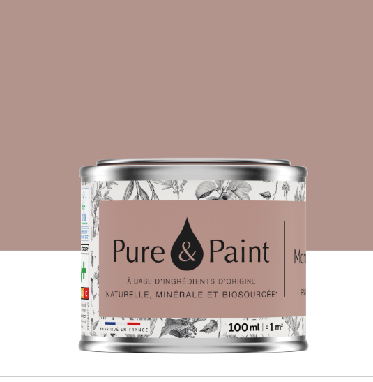 Peinture mur et plafond marron glacé velours PURE & PAINT , 0.1L