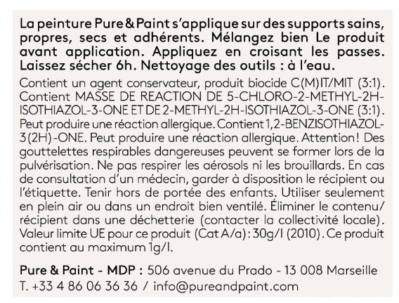 Peinture mur et plafond amazonie velours PURE & PAINT , 0.1L