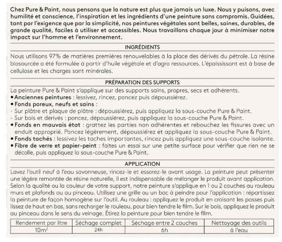 Peinture mur et plafond aubergine velours PURE & PAINT , 0.5L