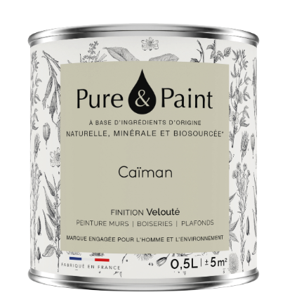 Peinture mur et plafond caiman velours PURE & PAINT , 0.5L
