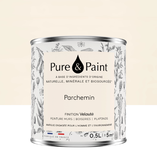 Peinture mur et plafond parchemin velours PURE & PAINT , 0.5L
