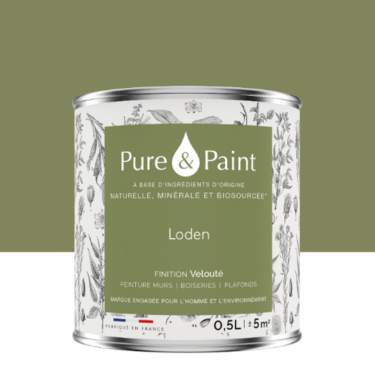 Peinture mur et plafond loden velours PURE & PAINT , 0.5L