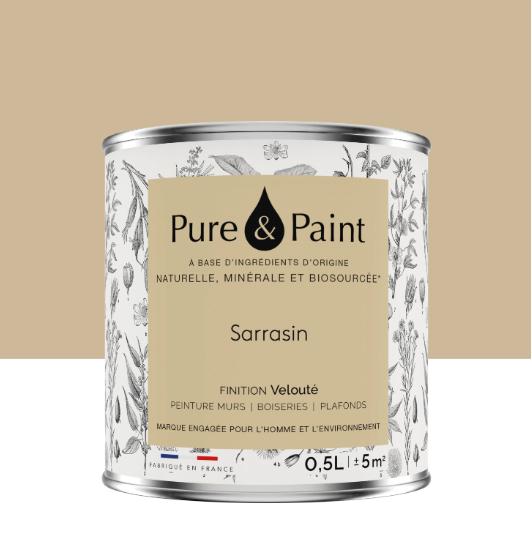 Peinture mur et plafond sarrasin velours PURE & PAINT , 0.5L