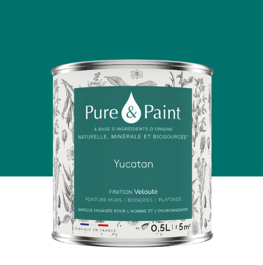 Peinture mur et plafond yucatan velours PURE & PAINT , 0.5L