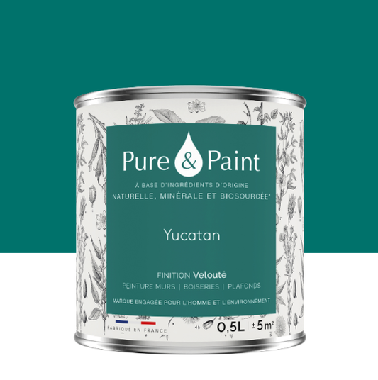Peinture mur et plafond yucatan velours PURE & PAINT , 0.5L