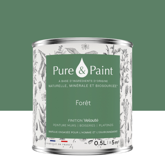 Peinture mur et plafond forêt velours PURE & PAINT , 0.5L