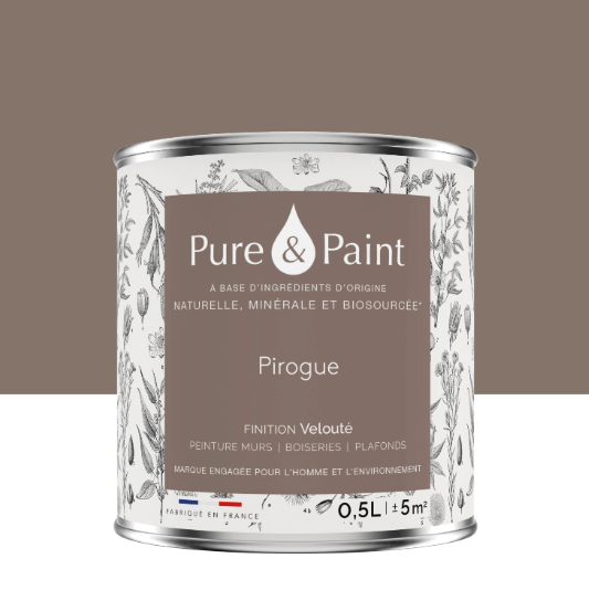 Peinture mur et plafond pirogue velours PURE & PAINT , 0.5L
