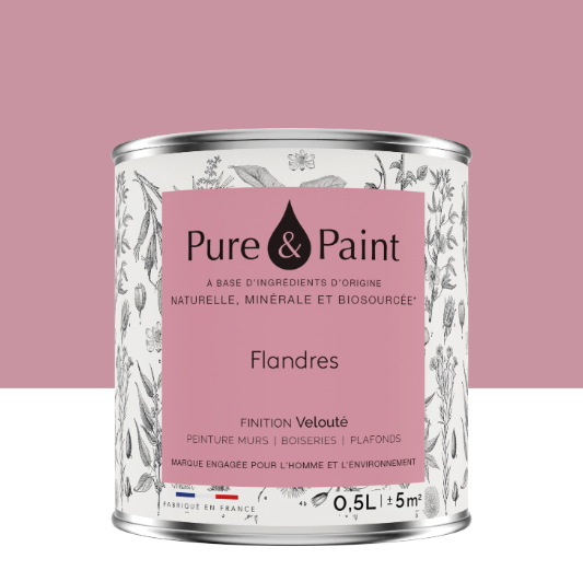 Peinture mur et plafond flandres velours PURE & PAINT , 0.5L