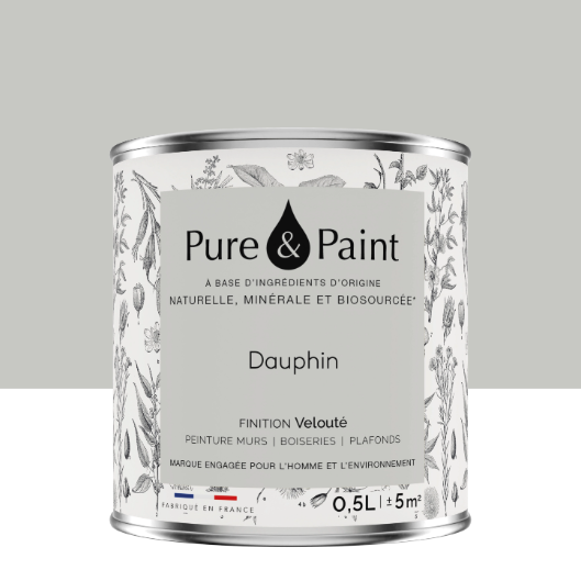 Peinture mur et plafond dauphin velours PURE & PAINT , 0.5L