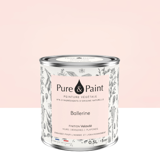 Peinture mur et plafond ballerine velours PURE & PAINT , 0.5L