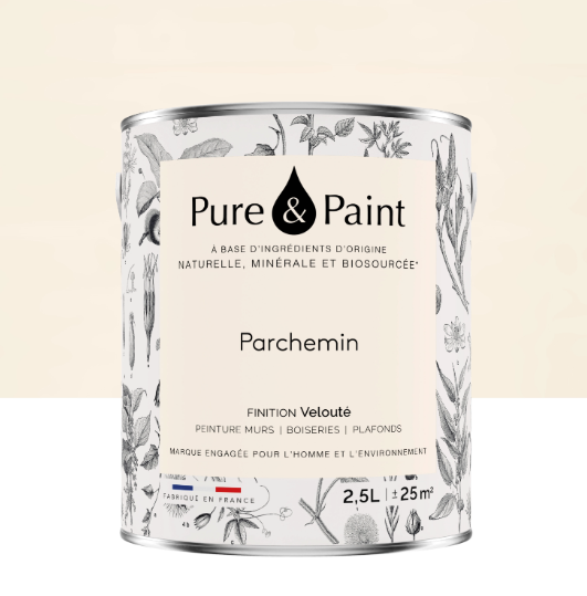 Peinture mur et plafond parchemin velours PURE & PAINT , 2.5L