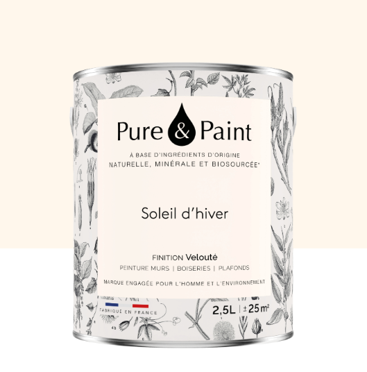 Peinture mur et plafond soleil d'hiver velours PURE & PAINT , 2.5L