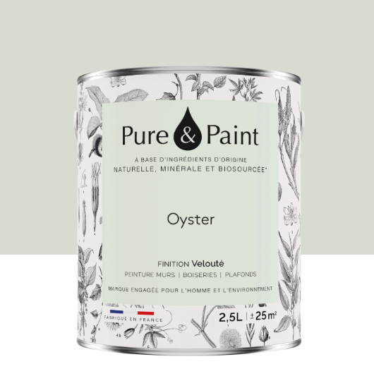 Peinture mur et plafond oyster velours PURE & PAINT , 2.5L