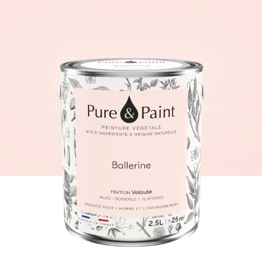 Peinture mur et plafond ballerine velours PURE & PAINT , 2.5L