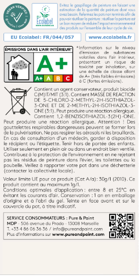 Peinture mur et plafond outremer velours PURE & PAINT , 2.5L