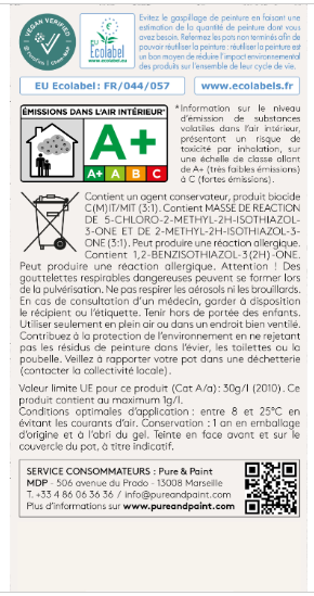 Peinture mur et plafond curcuma velours PURE & PAINT , 2.5L