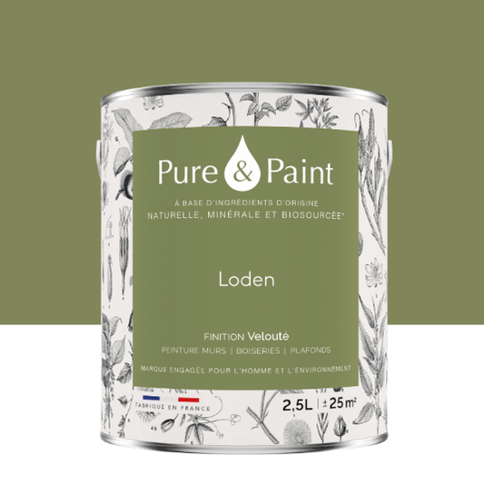 Peinture mur et plafond loden velours PURE & PAINT , 2.5L