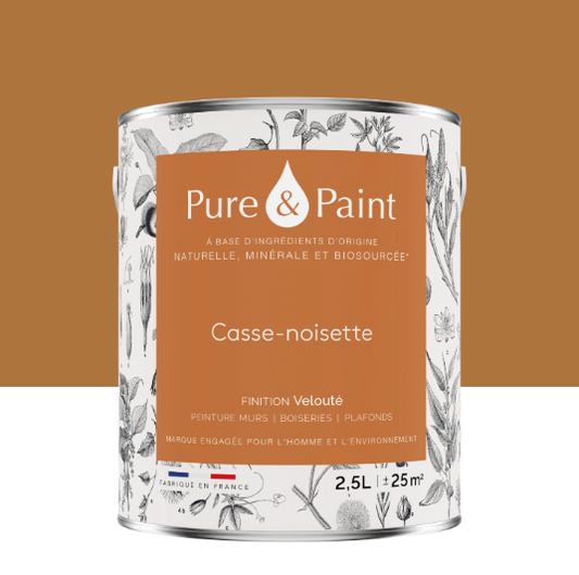 Peinture mur et plafond casse noisette velours PURE & PAINT , 2.5L