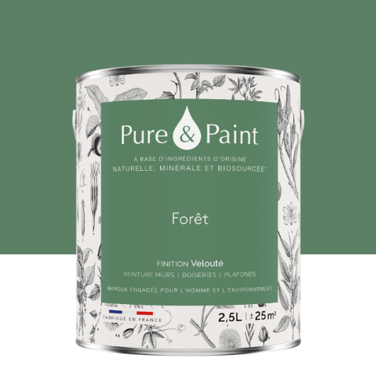 Peinture mur et plafond forêt velours PURE & PAINT , 2.5L