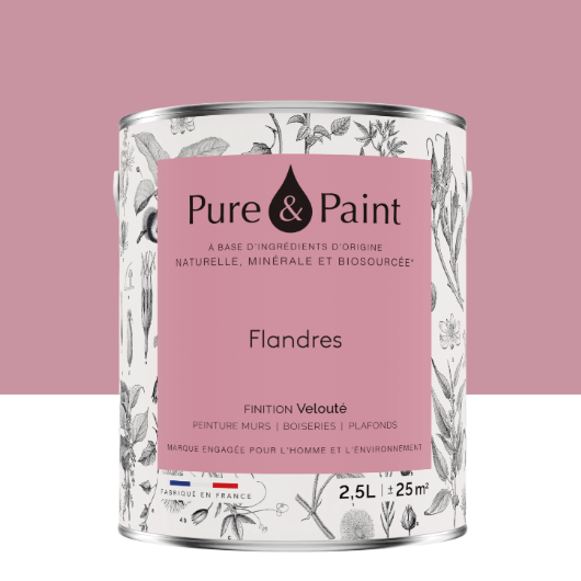Peinture mur et plafond flandres velours PURE & PAINT , 2.5L