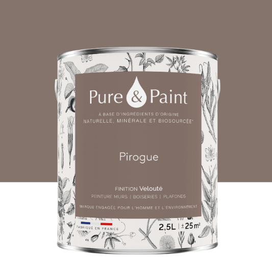 Peinture mur et plafond pirogue velours PURE & PAINT , 2.5L