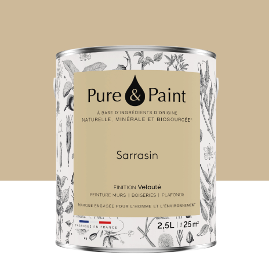 Peinture mur et plafond sarrasin velours PURE & PAINT , 2.5L