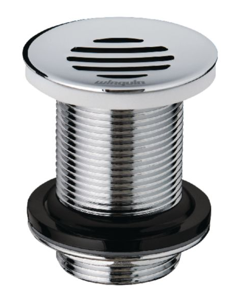 Bonde lavabo laiton avec grille incurvée 75 mm sans trop-plein