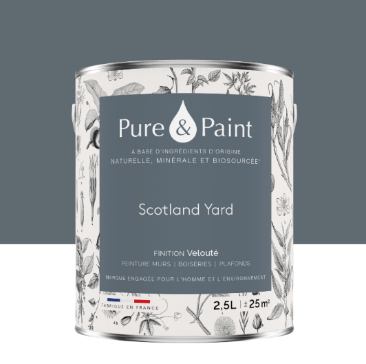 Peinture mur et plafond scotland yard velours PURE & PAINT , 2.5L