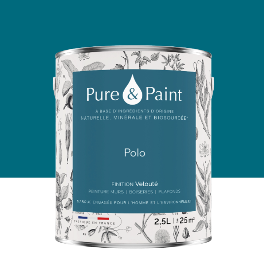 Peinture mur et plafond polo velours PURE & PAINT , 2.5L