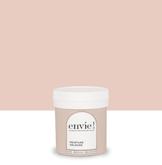 Testeur peinture mur, boiserie, radiateur rose matinal velours ENVIE Biosourcée