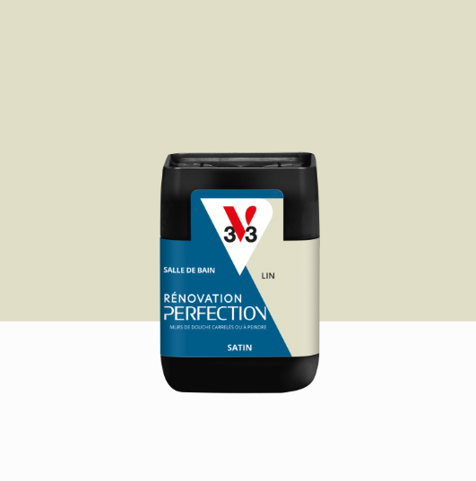 Peinture mur, carrelage lin satin V33 Rénovation cuisine et bain 75ml