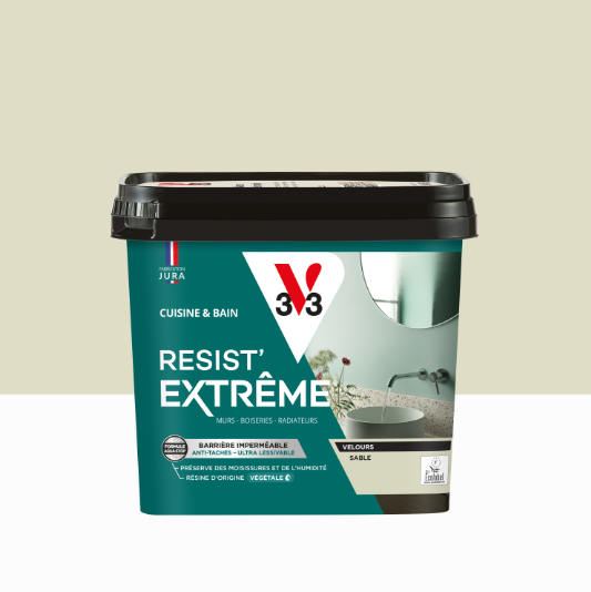 Peinture mur sable velours V33 Resist extrême cuisine et bain 0.75L