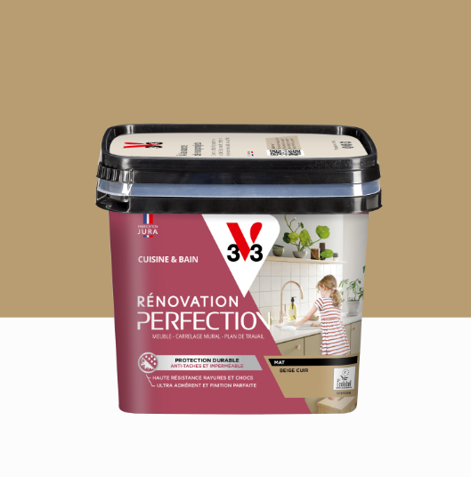 Peinture meuble beige cuir mat V33 Rénovation cuisine et bain 0.75l