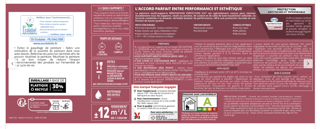 Peinture meuble terracotta satin V33 Rénovation cuisine et bain 2L