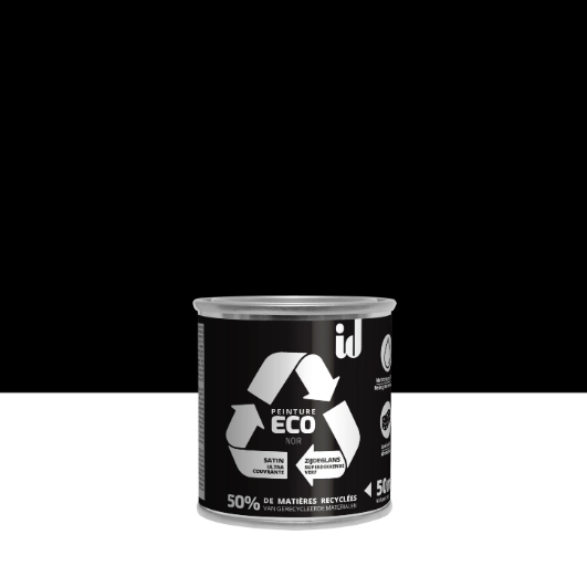 Peinture mur, plafond noir satin ID Eco 0.05L