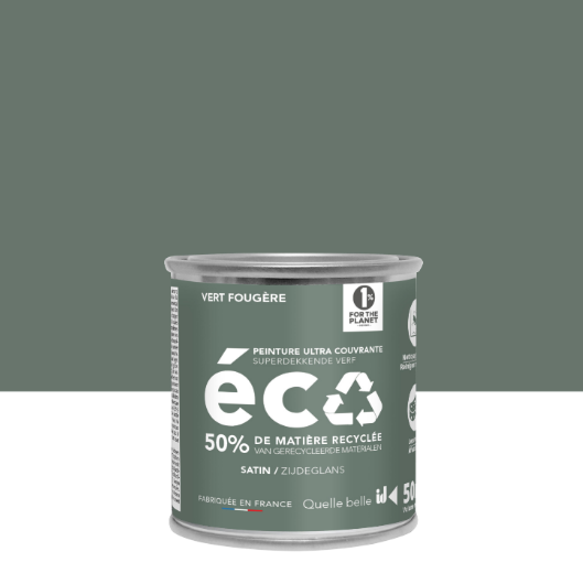 Peinture mur vert de fougere satin ID 0.05L