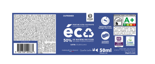 Peinture mur outremer satin ID 0.05L