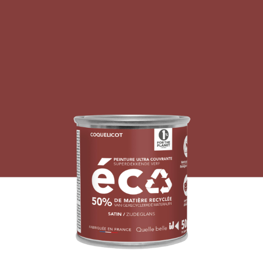 Peinture mur coquelicot satin ID 0.05L
