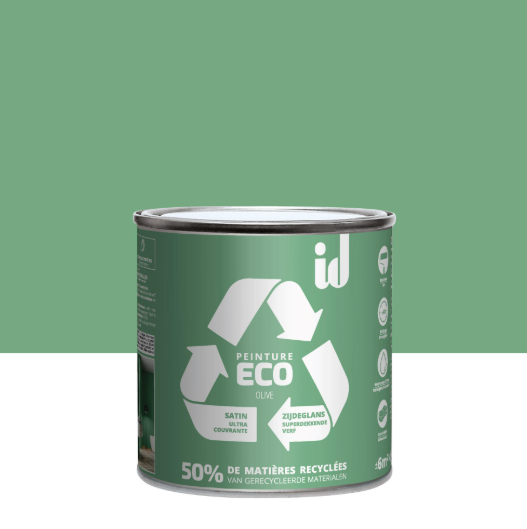 Peinture mur, plafond olive satin ID Eco 0.5L