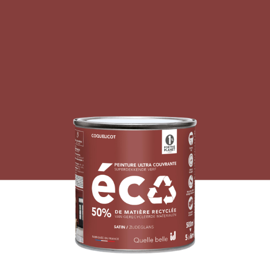 Peinture mur coquelicot satin ID 0.5L