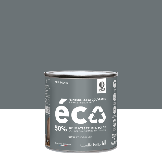 Peinture mur gris de souris satin ID 0.5L