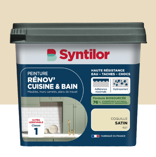 Peinture meuble coquille satin SYNTILOR Rénov' cuisine et bain 0.75L