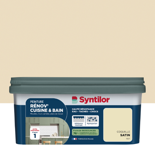 Peinture meuble coquille satin SYNTILOR Rénov' cuisine et bain 2L