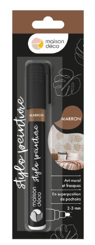 Peinture mur marron satin MAISON DECO 0.01L