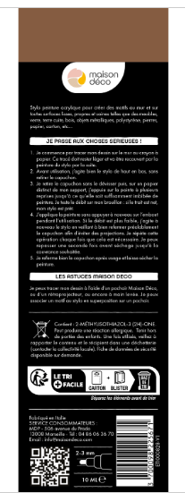 Peinture mur marron satin MAISON DECO 0.01L