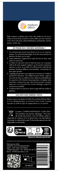 Peinture mur bleu satin MAISON DECO 0.01L