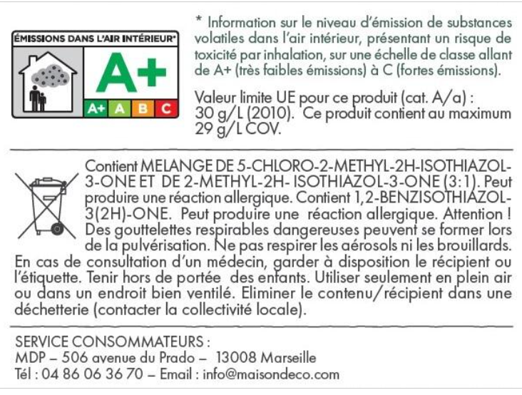 Peinture mur gris hippo mat MAISON DECO Gribouille 0.2L