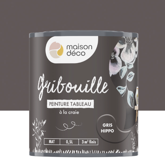 Peinture tableau craie vert mat MAISON DECO Gribouille 0.5 l