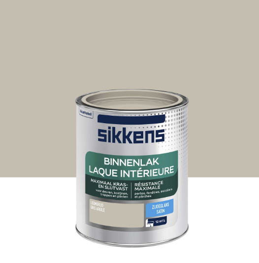 Peinture boiserie, radiateur gris argile satin SIKKENS Laque intérieure 0.75L
