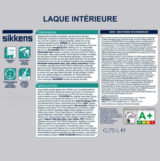 Peinture boiserie, radiateur gris basalte satin SIKKENS Laque intérieure 0.75L